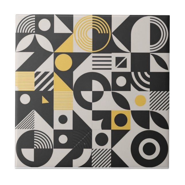Abstract Geometric Art  Tile (Front)