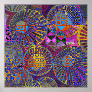 abstract geometric artwork poster