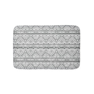 Abstract Geometric Aztec Pattern 2 Bath Mat