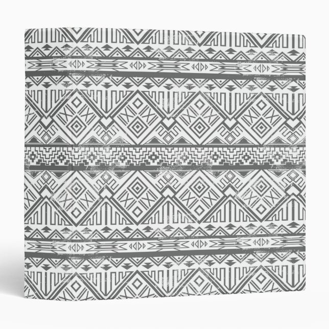 Abstract Geometric Aztec Pattern 2 Binder (Front/Spine)