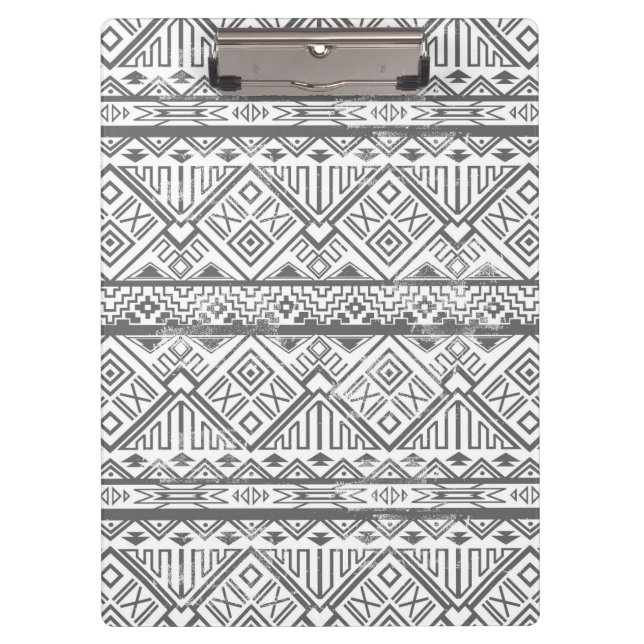 Abstract Geometric Aztec Pattern 2 Clipboard (Front)