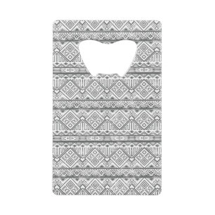 Abstract Geometric Aztec Pattern 2 Credit Card Bottle Opener