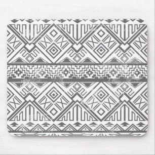Abstract Geometric Aztec Pattern 2 Mouse Pad
