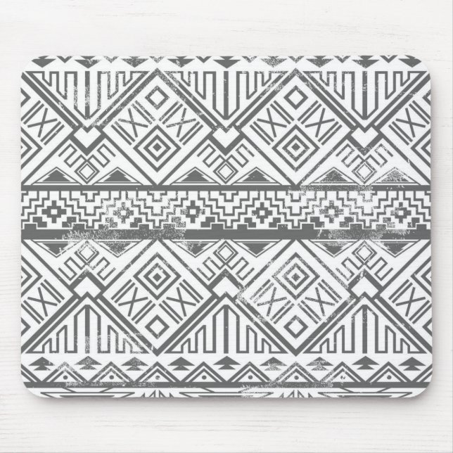 Abstract Geometric Aztec Pattern 2 Mouse Pad (Front)