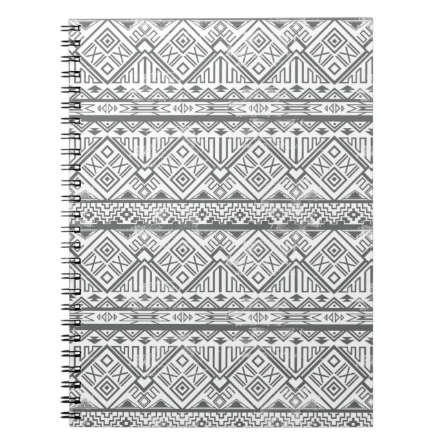 Abstract Geometric Aztec Pattern 2 Notebook (Front)