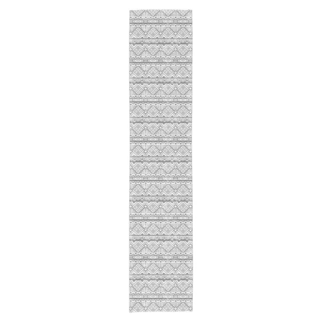 Abstract Geometric Aztec Pattern 2 Short Table Runner (Front)