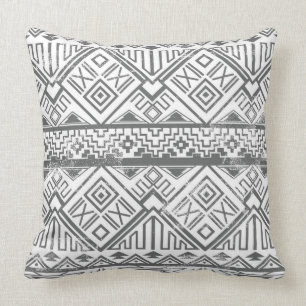 Abstract Geometric Aztec Pattern 2 Throw Pillow