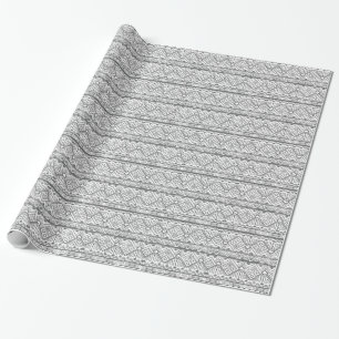 Abstract Geometric Aztec Pattern 2 Wrapping Paper