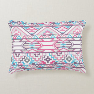 Abstract Geometric Aztec Pattern 3 Accent Pillow