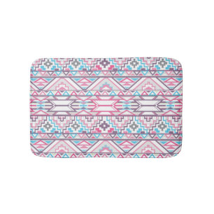 Abstract Geometric Aztec Pattern 3 Bath Mat