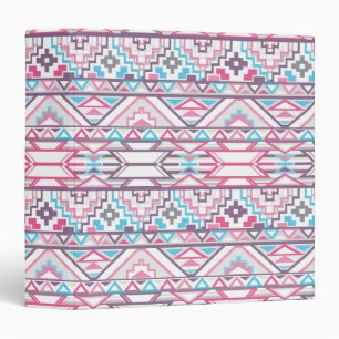 Abstract Geometric Aztec Pattern 3 Binder