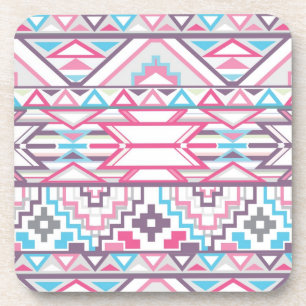 Abstract Geometric Aztec Pattern 3 Coaster
