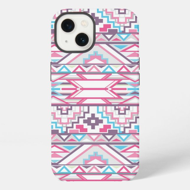 Abstract Geometric Aztec Pattern 3 iPhone Case (Back)