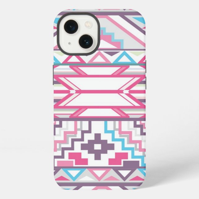 Abstract Geometric Aztec Pattern 3 iPhone Case (Back)