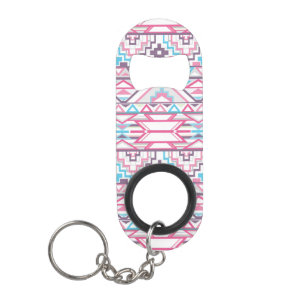 Abstract Geometric Aztec Pattern 3 Keychain Bottle Opener