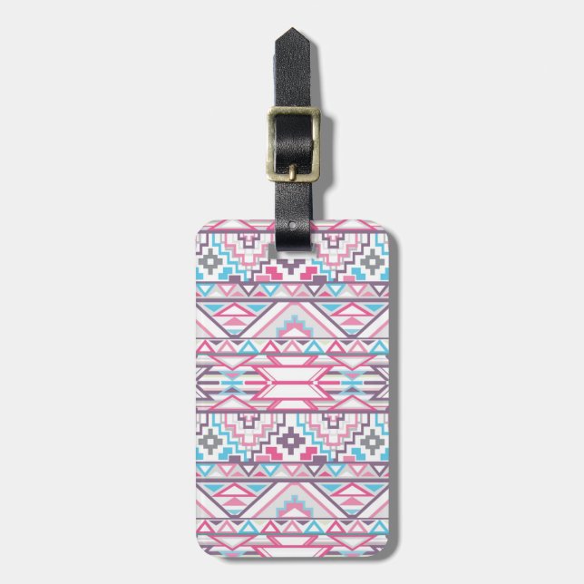 Abstract Geometric Aztec Pattern 3 Luggage Tag (Front Vertical)