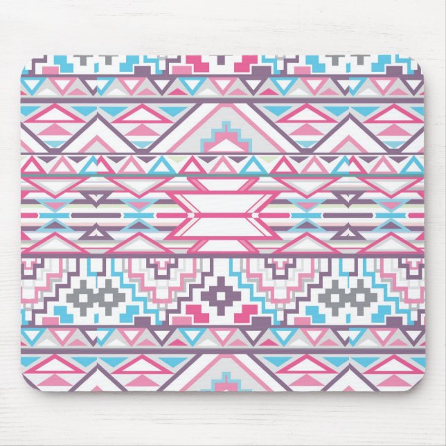 Abstract Geometric Aztec Pattern 3 Mouse Pad (Front)