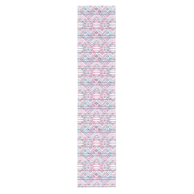 Abstract Geometric Aztec Pattern 3 Short Table Runner (Front)