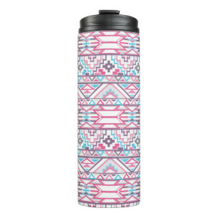 Abstract Geometric Aztec Pattern 3 Thermal Tumbler
