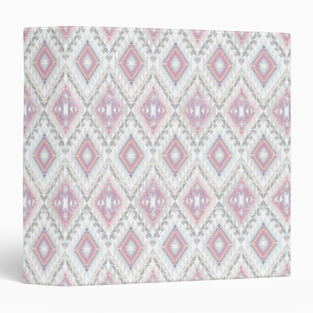 Abstract Geometric Aztec Pattern Binder (Front/Spine)