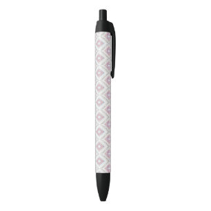 Abstract Geometric Aztec Pattern Black Ink Pen