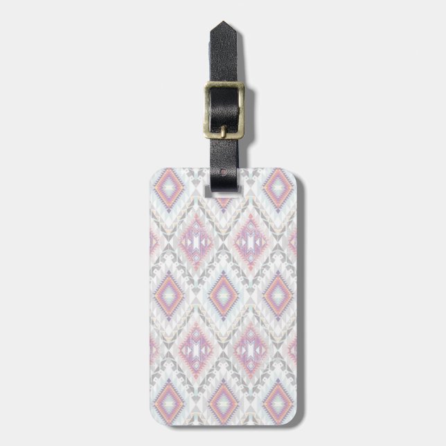 Abstract Geometric Aztec Pattern Luggage Tag (Front Vertical)