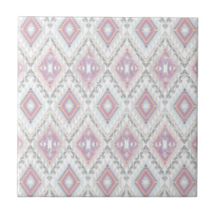 Abstract Geometric Aztec Pattern Tile
