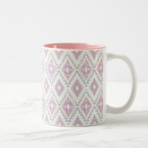 Abstract Geometric Aztec Pattern Two-Tone Coffee Mug