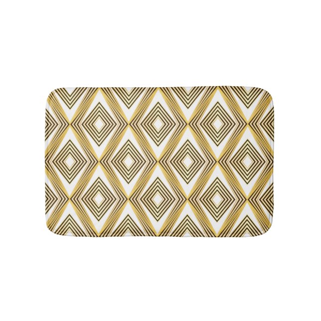 Abstract Geometric Background Art Deco Bath Mat (Front)