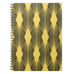 Abstract geometric background. Art Deco illustrati Notebook