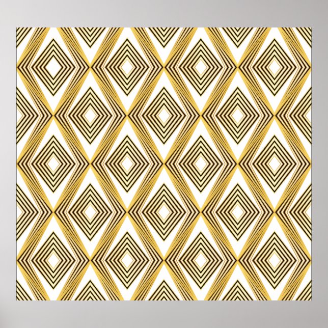 Abstract Geometric Background Art Deco Poster (Front)