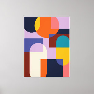 Abstract geometric background circle canvas print