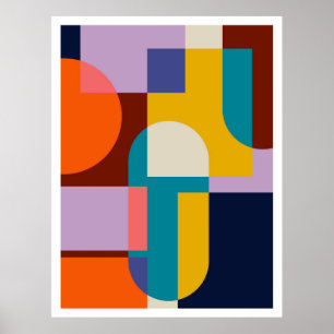 Abstract geometric background circle   poster