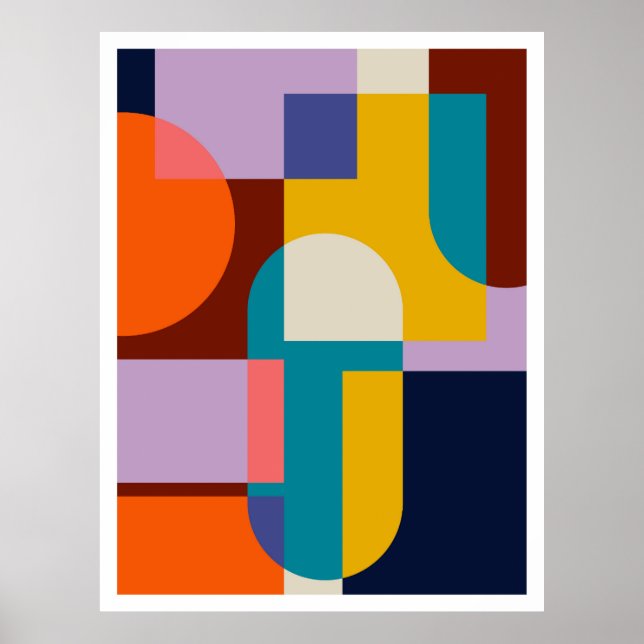 Abstract geometric background circle   poster (Front)