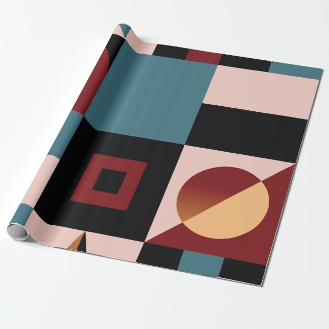 Abstract,  geometric background,  colourful,  spec wrapping paper (Unrolled)