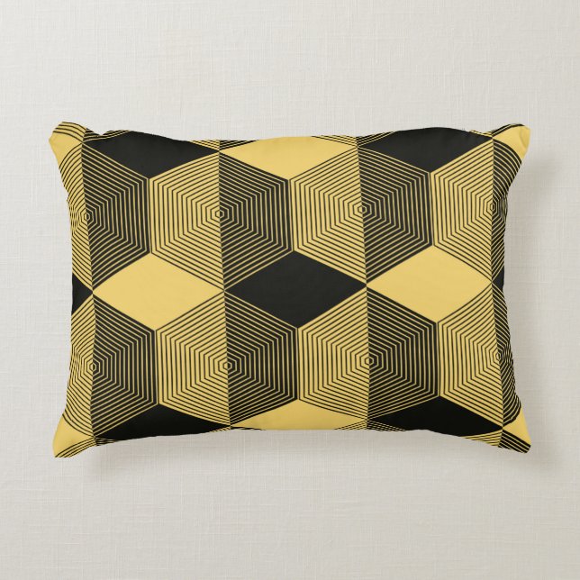 Abstract geometric background. Hexagonal mesh with Accent Pillow (Front)