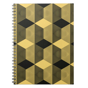 Abstract geometric background. Hexagonal mesh with Notebook