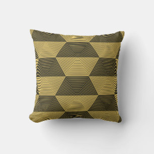 Abstract geometric background. Hexagonal mesh with Throw Pillow