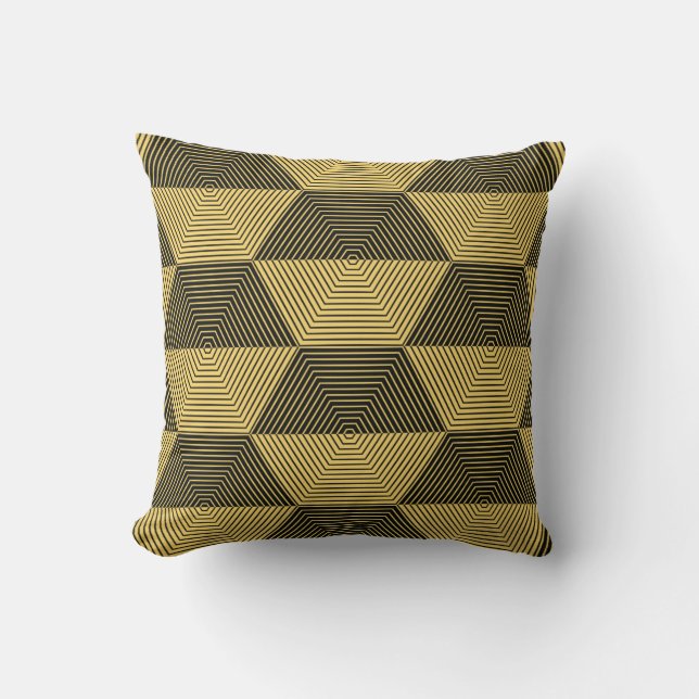Abstract geometric background. Hexagonal mesh with Throw Pillow (Front)