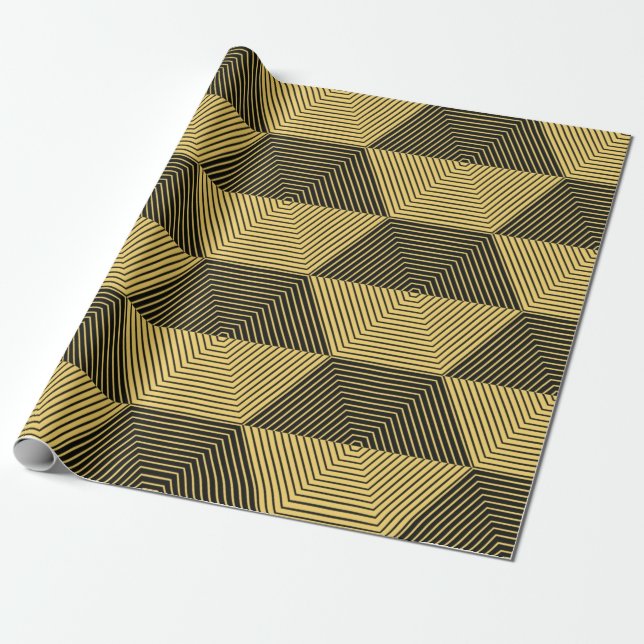 Abstract geometric background. Hexagonal mesh with Wrapping Paper (Unrolled)