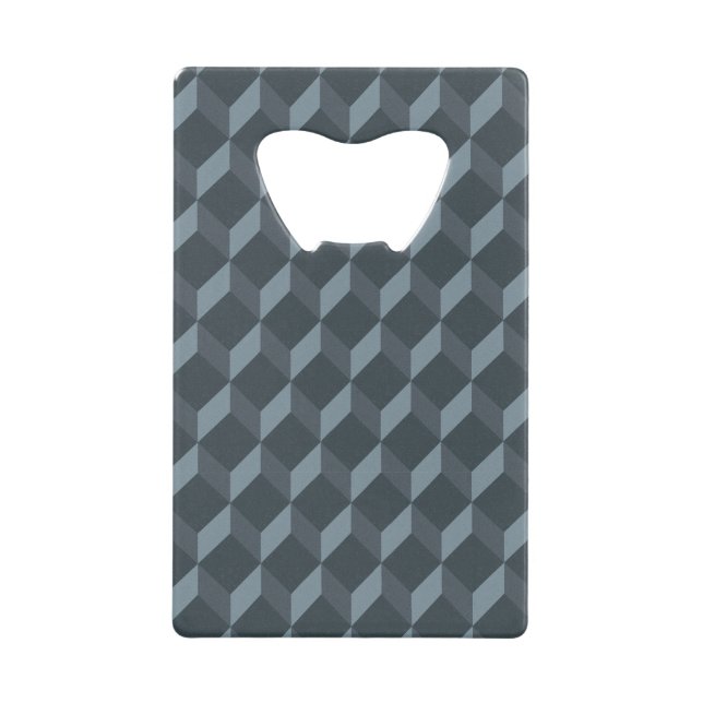 Abstract Geometric Background Pattern Credit Card Bottle Opener (Front)