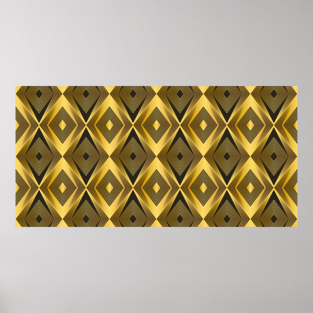 Abstract geometric background. Vintage Art Deco.  Poster (Front)