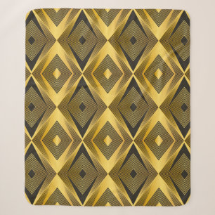 Abstract geometric background. Vintage Art Deco.  Sherpa Blanket