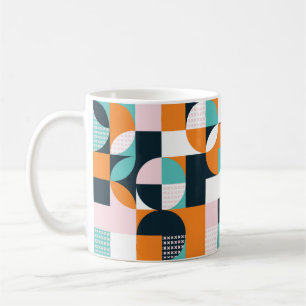 Abstract geometric background with squares,triangl coffee mug