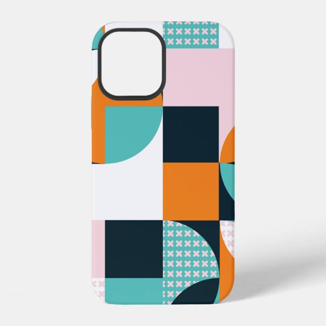 Abstract geometric background with squares,triangl iPhone case (Back)