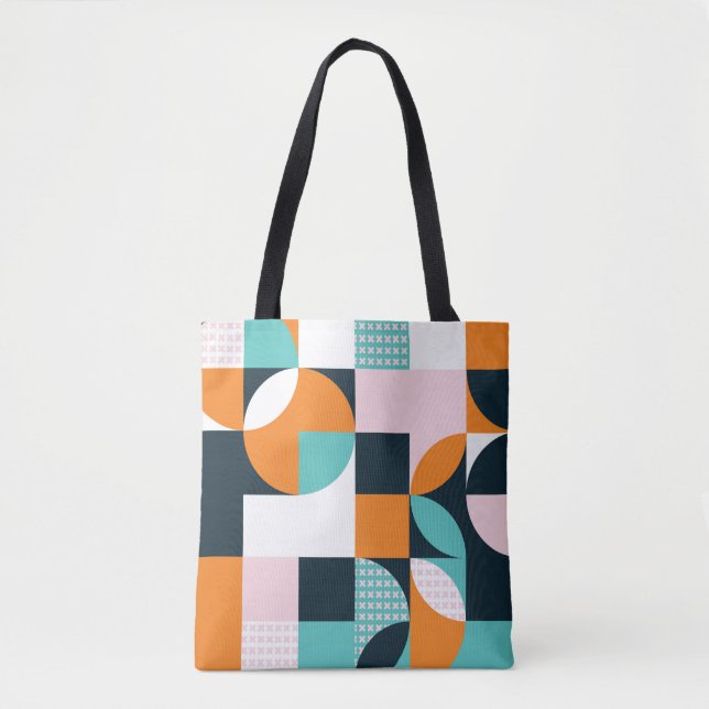 Abstract geometric background with squares,triangl tote bag (Front)