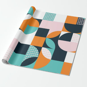 Abstract geometric background with squares,triangl wrapping paper
