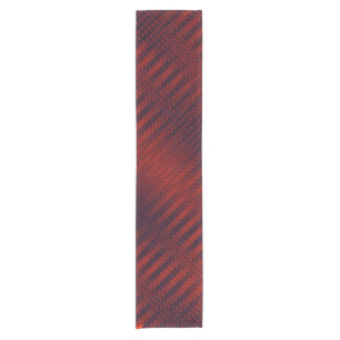 Abstract Geometric Black and Red Stripes, Trippy Short Table Runner