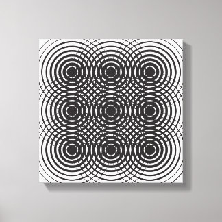 abstract geometric black and white design canvas print