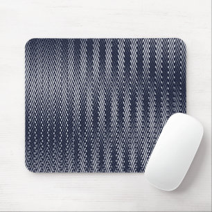 Abstract Geometric Black and White Stripes, Trippy Mouse Pad